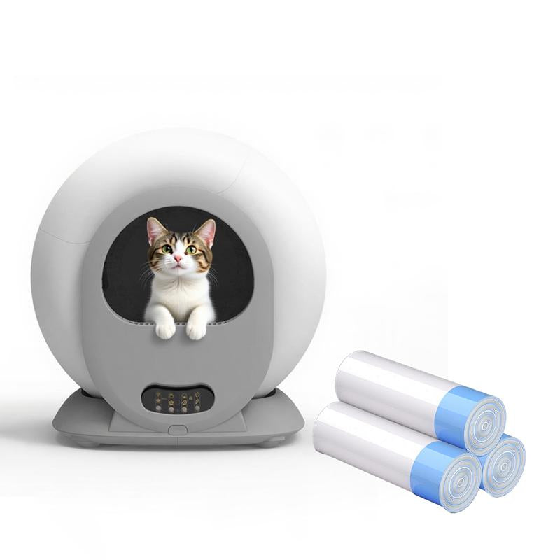 Automatic Cleaning Cat Litter Box Smart Low-Noise 65L Self-Cleaning Cat Litter Box APP Control Cat Potty Equipped with Smart Sensor Timing Function Safety Protection Easy Maintenance One-Button Disassembly Easy to Set up and Clean Itter Box