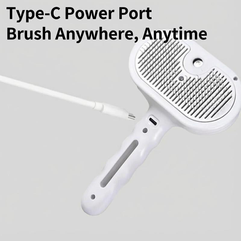 Multifunctional Steam Pet Hair Brush, Self Cleaning Pet Grooming Comb for Dogs, Detangling Massage Tool for Long Short Hair