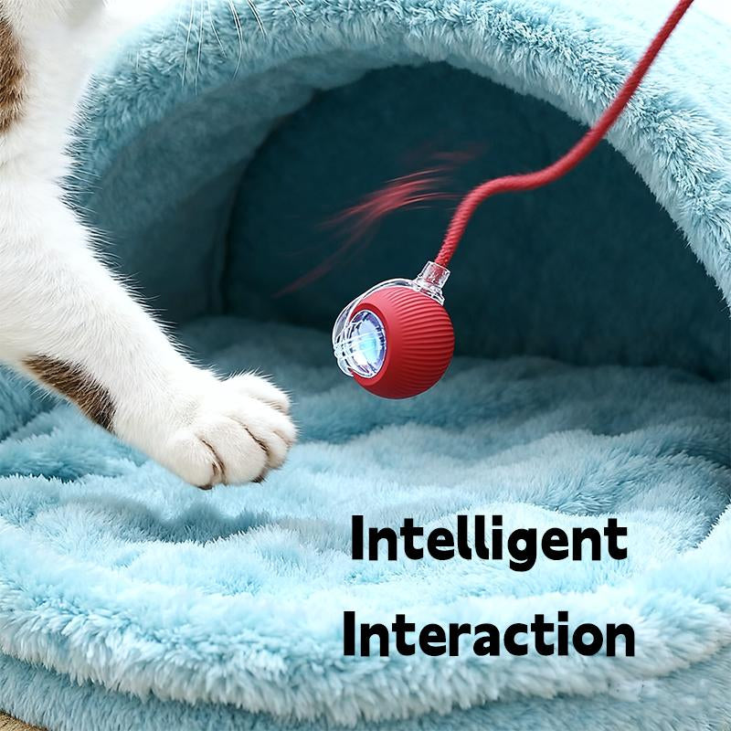 3Pcs Dreamcat Interactive Cat Toys Balls for Indoor Cats 2026 New Motion Activated with 360° Smart Automatic Rolling USB Charging Red Toy with Standby Chirping for Bored Kitten Pet Cats Dogs App Control