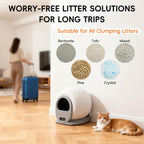 Automatic Cleaning Cat Litter Box Smart Low-Noise 65L Self-Cleaning Cat Litter Box APP Control Cat Potty Equipped with Smart Sensor Timing Function Safety Protection Easy Maintenance One-Button Disassembly Easy to Set up and Clean Itter Box