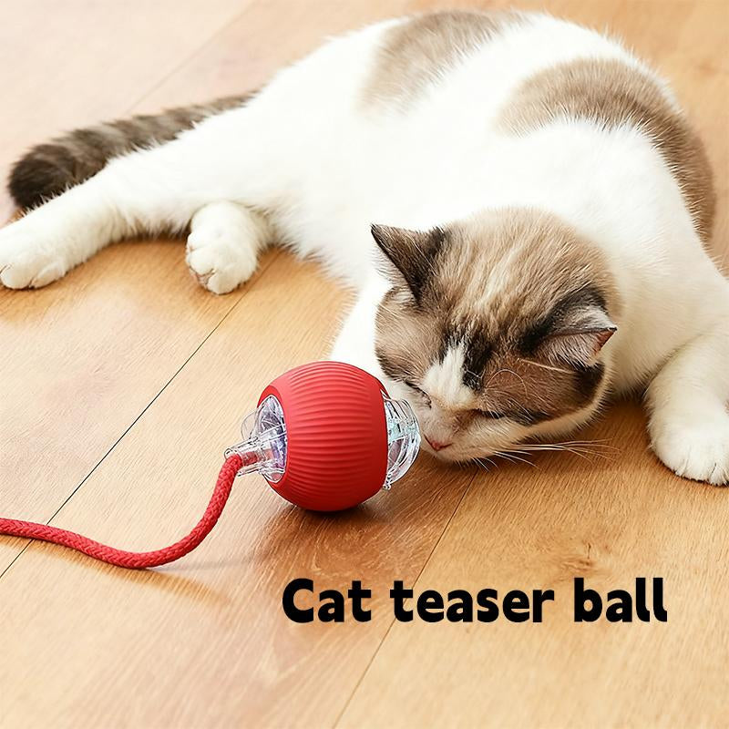 3Pcs Dreamcat Interactive Cat Toys Balls for Indoor Cats 2026 New Motion Activated with 360° Smart Automatic Rolling USB Charging Red Toy with Standby Chirping for Bored Kitten Pet Cats Dogs App Control